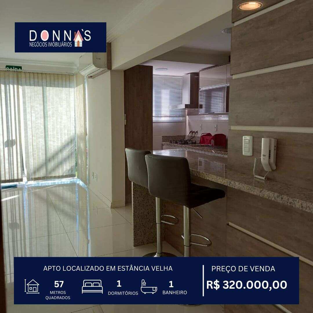 Apartamento à venda em Estância Velha, com 1 quarto, 57m²