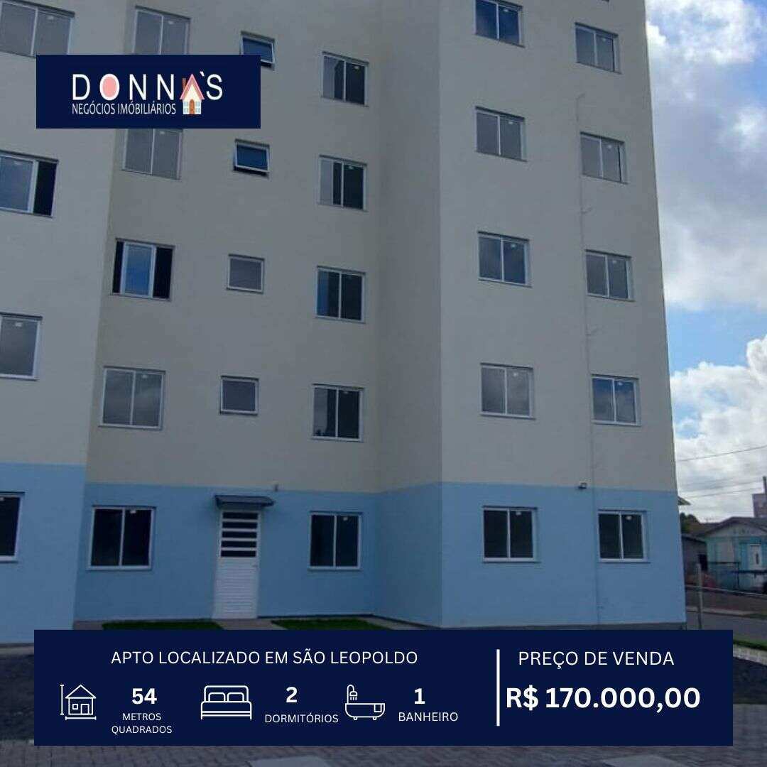 Apartamento à venda em Novo Hamburgo, com 2 quartos, 54m²