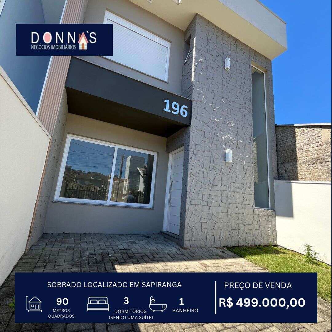 Casa à venda em Sapiranga, com 3 quartos, 90m²m²