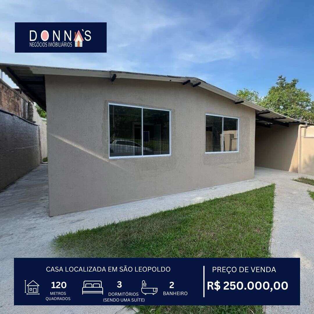 Casa à venda em São Leopoldo, com 3 quartos, 120m²