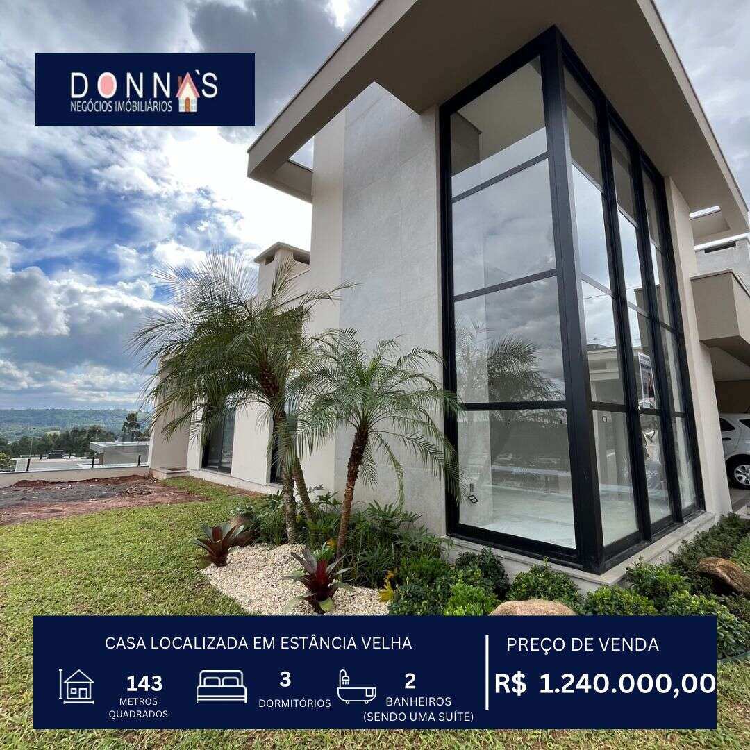 Casa à venda em Estância Velha, Bela Vista, com 3 quartos, 144m²