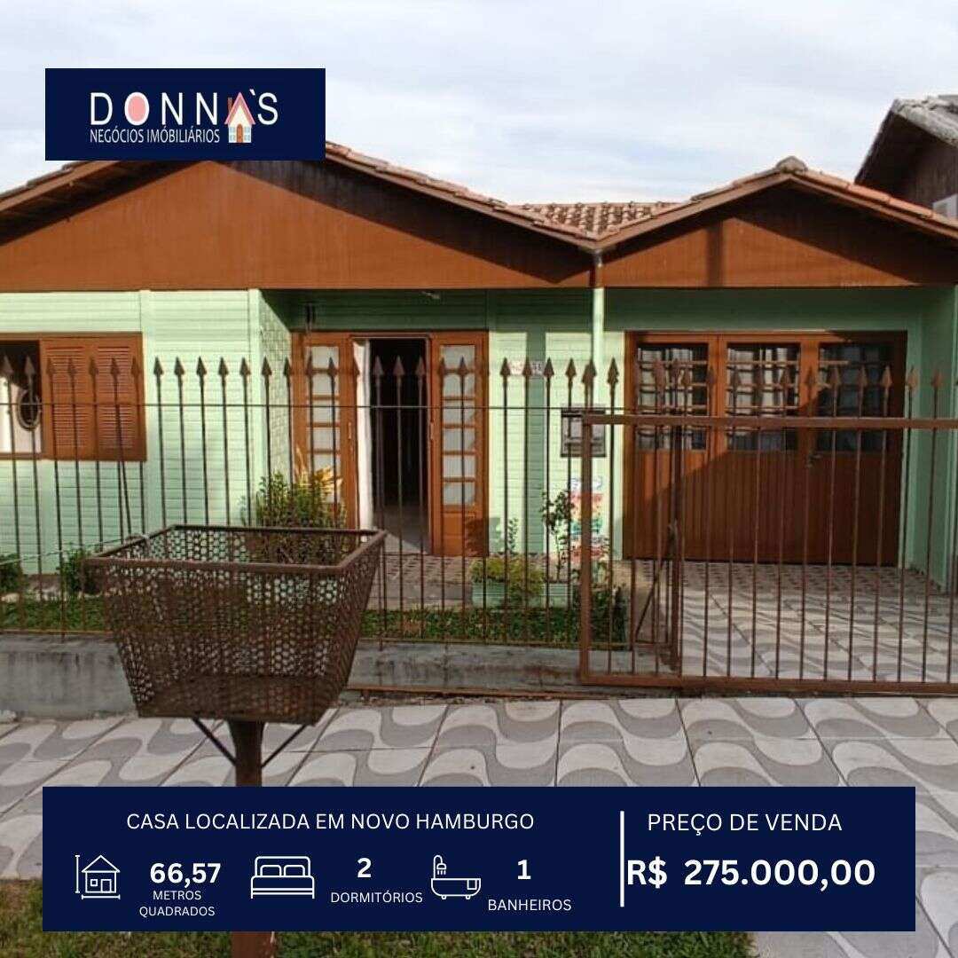 Casa à venda em Novo Hamburgo, Santo Afonso, com 2 quartos, 66,57m²